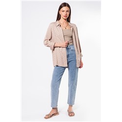 Джинсы mom-fit из эластичного денима
