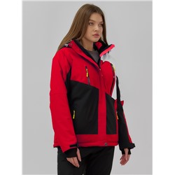 Горнолыжный костюм женский зимний красного цвета 07081Kr