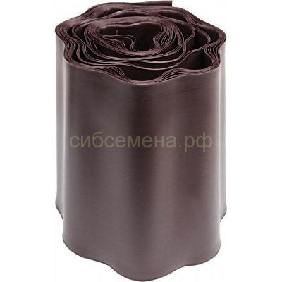 Лента бордюрная Волна коричн, 30смх9м