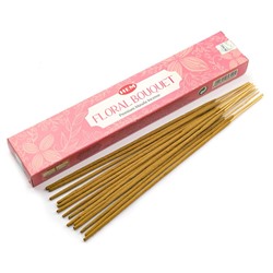 FLORAL BOUQUET Premium Masala Incense, Hem (ЦВЕТОЧНЫЙ БУКЕТ премиум масала благовония палочки, Хем), уп. 15 г.