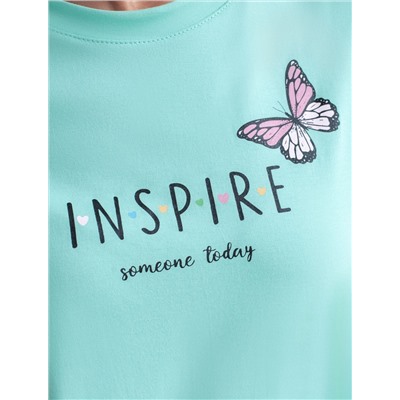 Футболка с принтом свободная эластичная из премиального хлопка