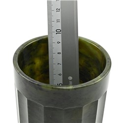 Граненый стакан из камня нефрит 71*71*102мм