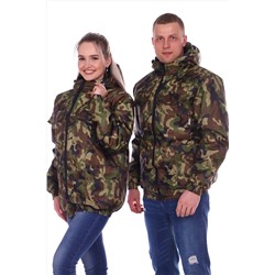 Камуфляжная осенняя куртка на молнии с капюшоном НАТАЛИ #1043896