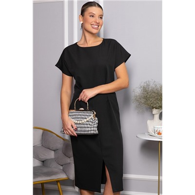 Платье с карманами Утренняя роса (черное) П14371-16М