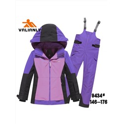 Горнолыжный костюм зимний для девочки фиолетового цвета 9434F
