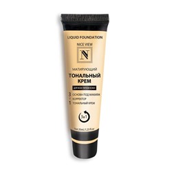 Тональный крем NICE матирующий 3в1 35ml 0650-01 слоновая кость