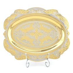 Набор винных бокалов с гравюрой на разносе 6 персон