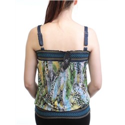 817-12 Топ в джинсовом стиле женский (65% хлопок, 35% эластан) размер свободный 42-44