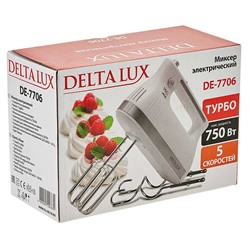 Миксер электрический 750 Вт DELTA LUX DE-7706 белый