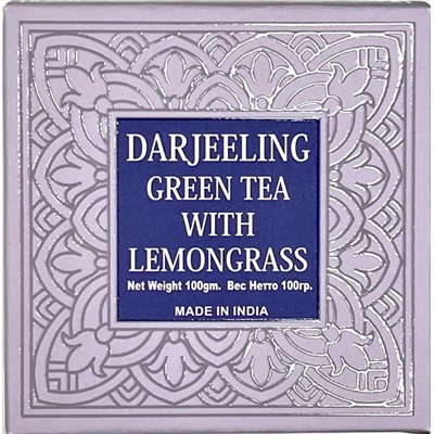 DARJEELING Green Tea with LEMONGRASS, Bharat Bazaar (ДАРДЖИЛИНГ Зеленый чай с ЛЕМОНГРАССОМ, Бхарат Базар), 100 г.