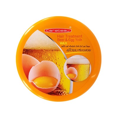 Hair Treatment BEER & EGG YOLK Wax, Carebeau (Маска для волос С ВОСКОМ, ПИВОМ И ЯИЧНЫМ ЖЕЛТКОМ, Кеабью), 500 мл.