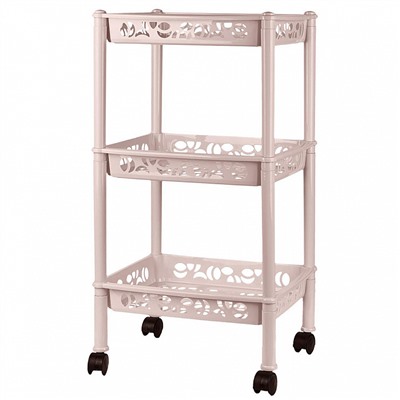 Этажерка Keeplex Light на колесиках трехсекционная малая прямоугольная 37×29×11 см KL282612005 бежевый топаз
