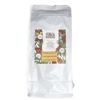 REETHA SOAPNUT Powder, Indibird (Маска для волос РИТХА, МЫЛЬНЫЕ ОРЕШКИ ПОРОШОК, Индибёрд), 400 г.