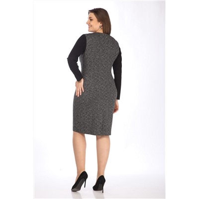 Lady Style Classic 1751 серый_с_черным, Платье