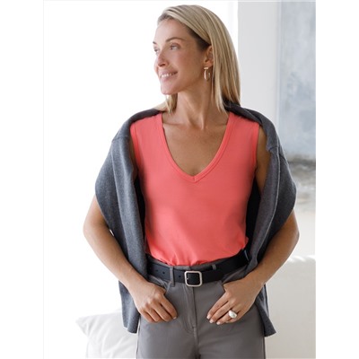 Топ из премиального хлопка с эластаном