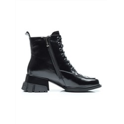 CYY11-1 BLACK Ботинки демисезонные женские (натуральная кожа, байка) размер 36