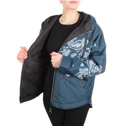 ZW-2312-C AQUAMARINE Куртка демисезонная женская BLACK LEOPARD (100 гр.синтепон) размер 52