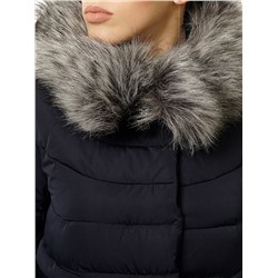 6532 Пальто зимнее с мехом FOXQUEEN (холлофайбер) размер 42