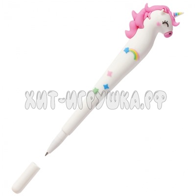 Ручка шариковая синяя 0,7 мм большой корпус, софтач "Unicorn" MESHU 296415, 296415