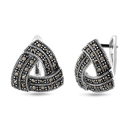 Серьги, марказит, SL-AGA527