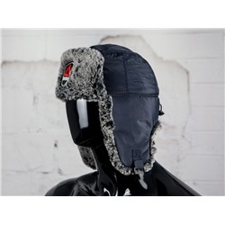 Шапка ушанка Reebok темно-синяя