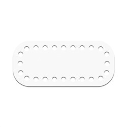 Кожа - Дно для сумки мини 5 х 11 см. White