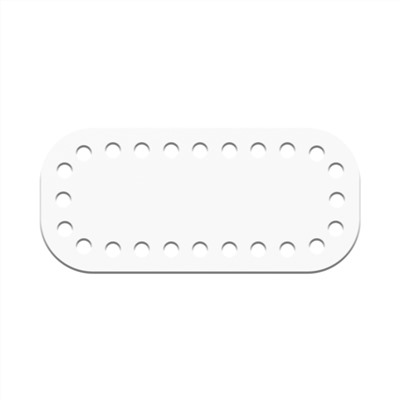 Кожа - Дно для сумки мини 5 х 11 см. White