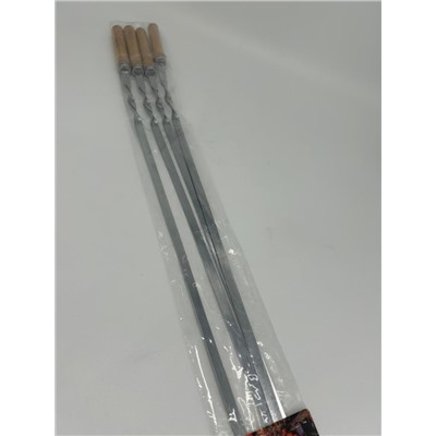 Шампура с деревянной ручкой 6 шт (50 шт)