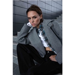 Куртка из пальтовой ткани серая