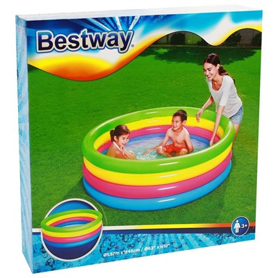Бассейн Bestway Радуга 3+ 157*46см / коробка 51117
