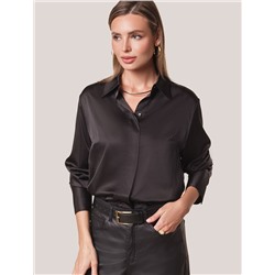 Блузка из сатина с эластаном