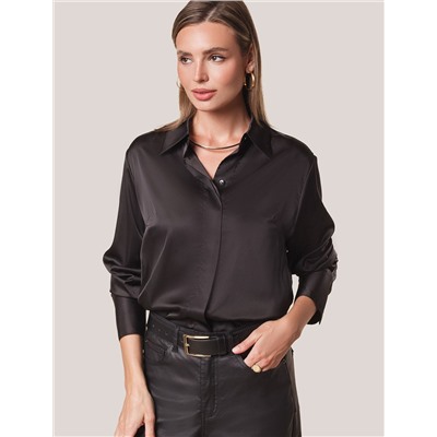 Блузка из сатина с эластаном