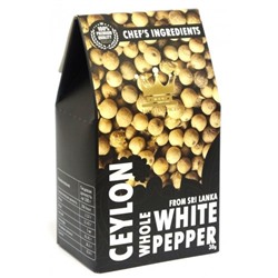 Whole WHITE PEPPER From Sri Lanka, United Spices (ПЕРЕЦ БЕЛЫЙ горошек из Шри Ланки, Юнайтед Спайсез), 30 г.