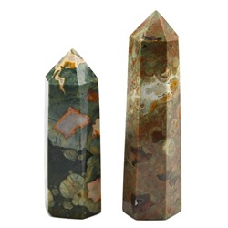 Кристалл из яшмы океанической "Карандаш" 23*23*71мм, 60-69г