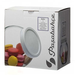 Банка 1700 мл с белой пластиковой крышкой БЕЛЛА 43894В