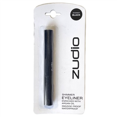 SHIMMER EYELINER, Waterproof, SHIMMER BLACK, Zudio (Подводка для глаз, цвет МЕРЦАЮЩИЙ ЧЕРНЫЙ, обогащена Аргановым маслом, устойчивая к смазыванию, ВОДОСТОЙКАЯ, Зудио), 1 шт. (4 мл.)