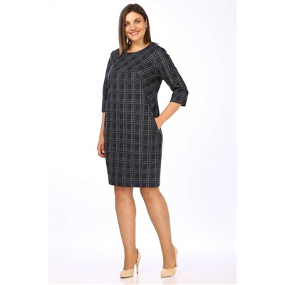 Lady Style Classic 1234 зеленый_с_темно-синим, Платье