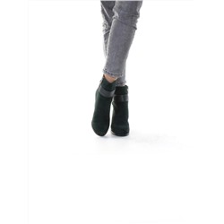 M8-4133 GREEN Ботильоны женские (натуральная замша, натуральный мех) размер 35