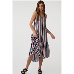 Сарафан летний в полоску на белом
