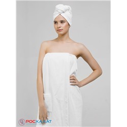 Женский махровый банный комплект (парео на пуговицах и чалма) К-26 (1)