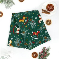 Полотенце 45*75 см. "Лошадки" рогожка хлопок 100%