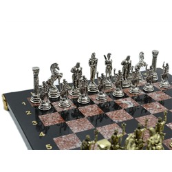 Шахматы подарочные с металлическими фигурами "Посейдон", 300*300мм