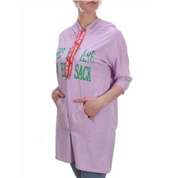 0052 LILAC Кофта женская хлопковая FANG YILU размер свободный 46-48-50