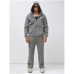 Спортивный костюм мужской демисезонный на флисе серого цвета 328Sr