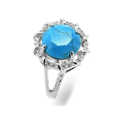 Кольцо из серебра бирюза пресс., МЦВ970
