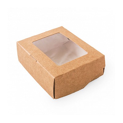 Коробка крафт с окном 10*8*3 см