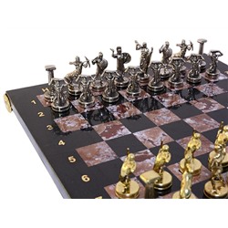 Шахматы подарочные с металлическими фигурами "Подвиги Геракла", 350*350мм