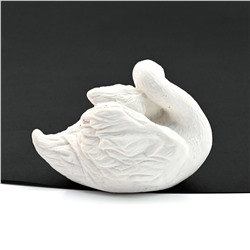 Фигурка из мраморной крошки "Лебедь с птенцом" 53*30*36мм