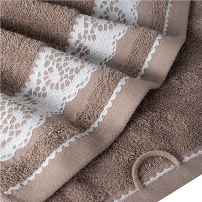 Махровое полотенце "Шантильи"-бежевый 70*130 см. хлопок 100%