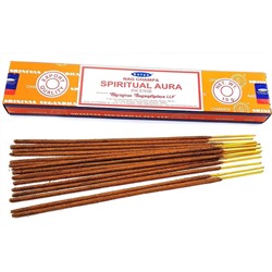 Nag Champa SPIRITUAL AURA Incense, Satya (Благовония НАГ ЧАМПА ДУХОВНАЯ АУРА, Сатья), 15 г.